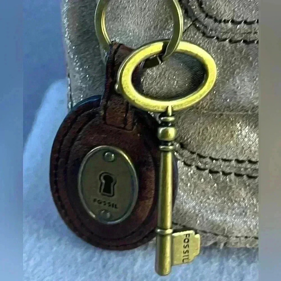 Fossil Long Live Vintage Metallic fabric hobo bag magnetic closure shoulder bag - Picture 9 of 13